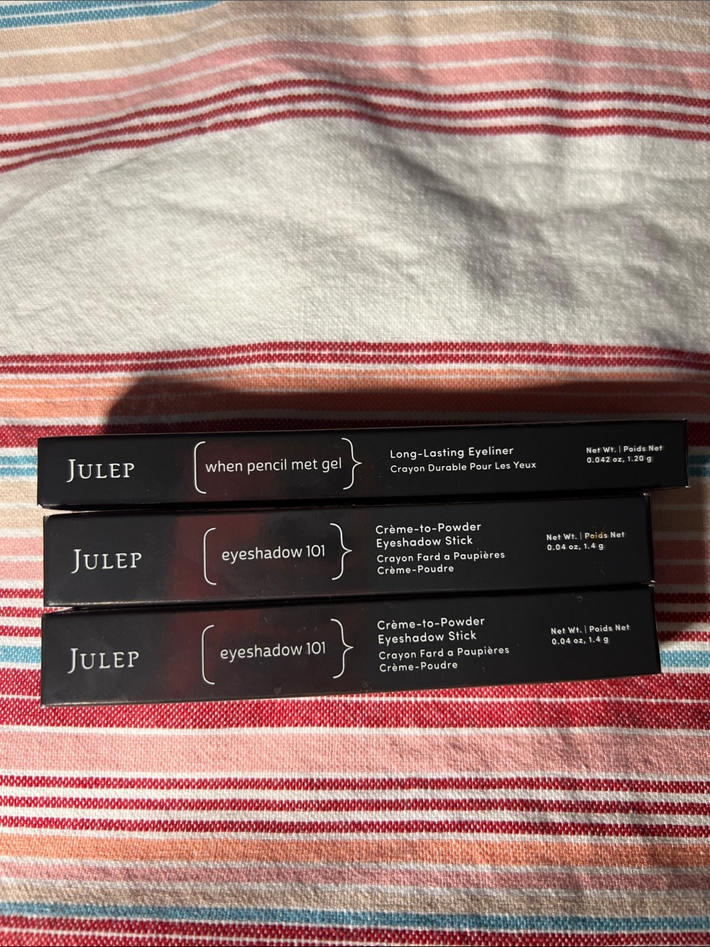 New! Julep Eyeshadow 101 Onyx, Gunmetal Shimmer When Pencil Met Gel Golden Olive